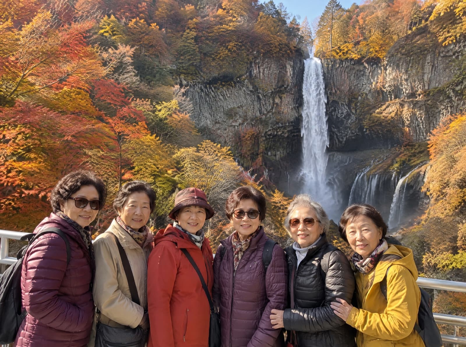 닛코 게곤폭포 단풍